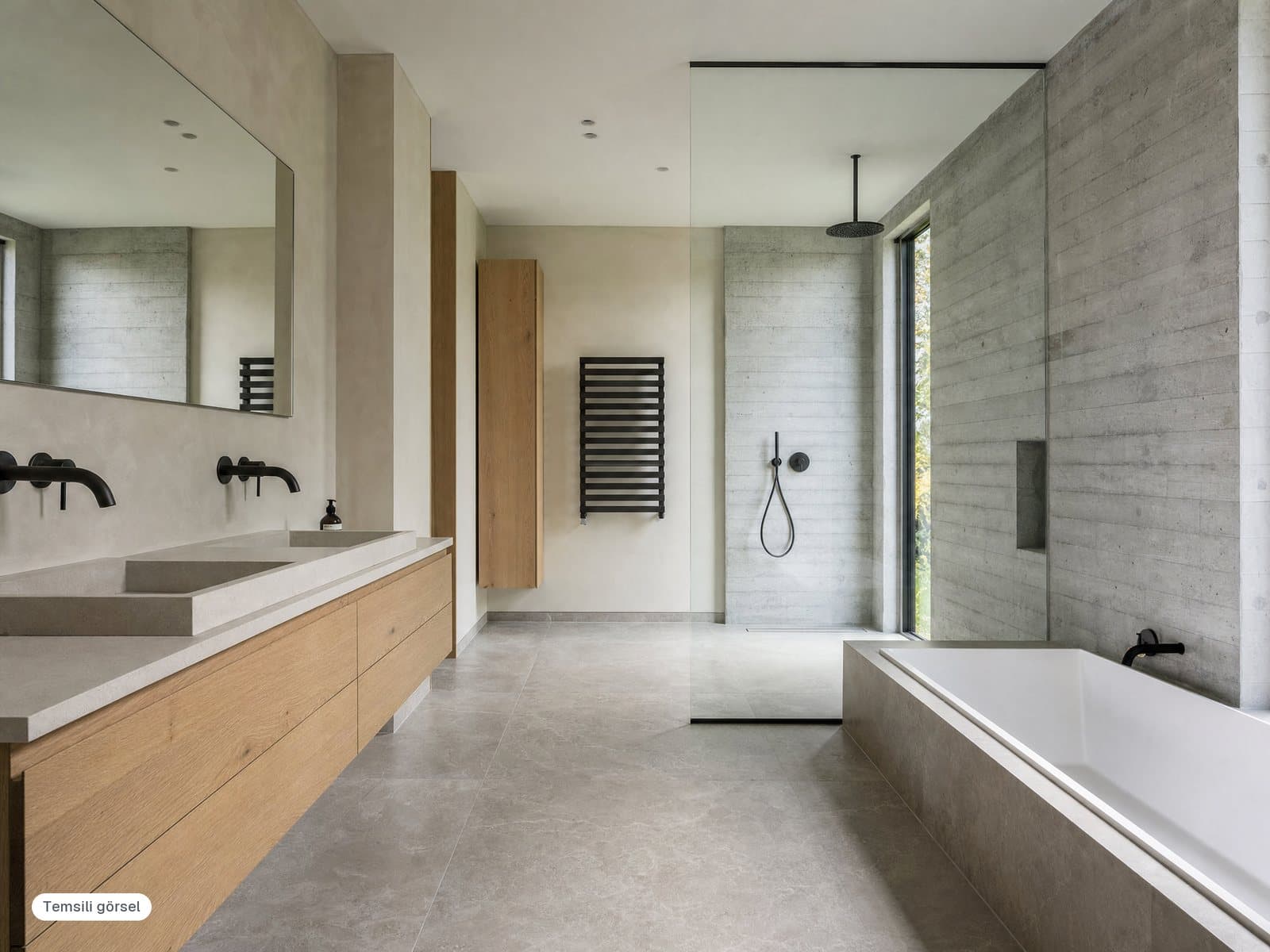 Modern bir banyo iç mekânı (temsili görsel)